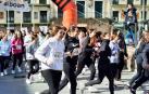 Momento de la carrera solidaria en Tudela
