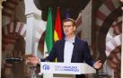 El presidente del PP, Alberto Núñez Feijóo, interviene en un acto del PP en Córdoba