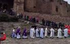 Llegada de los sacerdotes a la misa de la primera Javierada de 2024