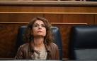 La vicepresidenta primera y ministra de Hacienda, María Jesús Montero, durante el pleno del Congreso de los Diputados celebrado este martes.