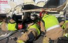 Un accidente múltiple corta la AP-7 en Nules y deja varias personas atrapadas y heridas