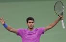 Alcaraz celebra su victoria frente a Sinner y el pase a la final de Indian Wells