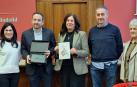 Representantes de la Dirección de Presidencia, Gobierno Abierto y Relaciones con el Parlamento de Navarra encabezados por Joseba Asiain recogen las distinciones 'Audaz' en Valladolid