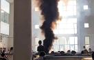 Encienden un bote de humo en la biblioteca de la UPNA
