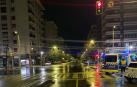 Agentes de Policía Municipal, en el lugar del accidente en la calle Monasterio de Urdax