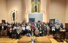 En la imagen, asistentes al acto de recuerdo a Joaquín Erviti en el colegio Calasanz-Escolapios.