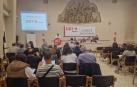 Jesús Santos, secretario general de UGT en Navarra, durante su intervención en el comité regional