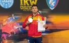 El navarro Mohammed Hamdi tras conseguir su sexta victoria en la Copa del Mundo de Kickboxing