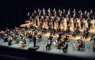 El Coro Sinfónico de la Federación de Coros de Navarra -en la foto- y la Orquesta Sinfónica de Navarra, más solistas, interpretan esta tarde el ‘Gran Miserere’ de Hilarión Eslava, en Baluarte.. l