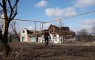 Zona dañada en la frontera de Advidka