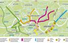 Mapa con las rutas alternativas a los cortes por las obras en Beloso