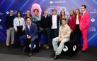 Juanra Bonet, Julia Medina, David Bustamente, Raquel Sánchez Silva, Supremme de Luxe, Manel Fuentes, Valeria Ros, Raoul Vázquez, Conchita y Miguel Lago durante la presentación de la nueva edición de 'Tu cara me suena'