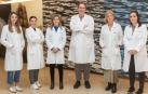 de izquierda a derecha, los investigadores del Centro de Investigación en Nutrición de la Universidad de Navarra Idoia Ibero, Iosune Zubieta, Salomé Pérez Díaz, Santiago Navas, Verónica Ciaurriz y Carmen Cristobo