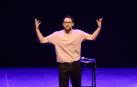 Galder Varas, en el escenario de Baluarte