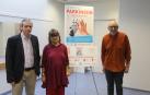 Pedro Clavero (neurólogo), Mila Ortín (presidenta ANAPAR) y Pepe Uruñuela (miembro de la junta de ANAPAR)