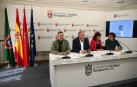Desde la izquieda: Mikel Armendariz (Geroa Bai), Joseba Asiron y Garbiñe Bueno (EH Bildu), y Txema Mauleón (Contigo-Zurekin)