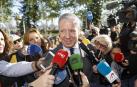 El exministro y expresident de la Generalitat Eduardo Zaplana, a su llegada a la audiencia provincial de Valencia