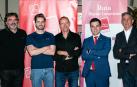 De izquierda a derecha: Joseba Beitia, coordinador de la cadena de valor de INTIA-Reyno Gourmet; el chef Leandro Gil; Marcelino Etayo, presidente de la IGP Esparrago de Navarra; Miguel Moreno, director general de Comunicación y Proyección Institucional del Gobierno de Navarra; y Carlos Adín, director del Servicio de Proyección Institucional y ‘Marca Navarra’ del Gobierno de Navarra.