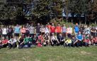 Parte del grupo scout Ibaialde de Tafalla durante la pasada Javierada. El grupo conmemora su 40 aniversario este año y tiene previstas varias actividades.