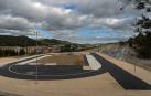 Detalle de la pista de atletismo que cobra forma en el paraje de Oncineda de Estella
