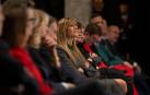 Begoña Gómez, esposa de Pedro Sánchez, en la presentación de 'En tierra firme', libro de memorias del presidente del Gobierno, el pasado mes de diciembre