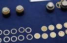 Parte del material incautado en el desmantelamiento del taller de fabricación de monedas falsas de 2 euros