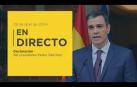 El presidente del Gobierno realiza una declaración institucional en La Moncloa