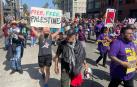 Las protestas contra guerra en Gaza protagonizan las marchas del Primero de Mayo en EEUU