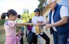 Peregrinos y participantes en la tradicional romería a la ermita del Cristo de Tudela