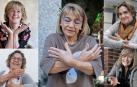 "Somos manos amigas que acunan vidas". “SOMOS MANOS AMIGAS QUE ACUNAN VIDAS”. De izquierda a derecha: Mª Mar Horcada Ibañez, de 65 años, Charo López Luquin (64), Inmaculada Serrano Monzó, (64) y Juana María Osés Goñi (64) y Montse Port Gimeno (66).