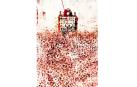La obra titulada 'Gora San Fermín, viva San Fermín', de Ángel Blanco Egoskozabal, ganadora del cartel de San Fermín 2009