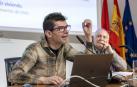 El psicólogo clínico Joaquim Puntí Vidal, junto con el presidente del Consejo Escolar, Manuel Martín