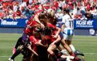 Fotos del partido de ida del playoff de ascenso entre Osasuna y Espanyol en El Sadar.