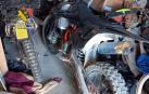 Una de las motocicletas recuperadas por la Guardia Civil de Caspe