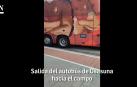 La expedición rojilla, rumbo al estadio en el que se jugará el ascenso a Primera