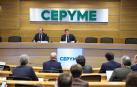 El vicepresidente de Cepyme, Ángel Nicolás (i) y el presidente de Cepyme, Gerardo Cuerva (d), inauguran unas jornadas sobre 'El impacto del absentismo en las pymes