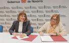 Inés Jiménez -a la izda.-, directora general de Protección Social; y Sara Laura Giménez, directora de la Fundación Secretariado Gitano