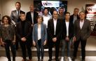 La consejera de Cultura, Deporte y Turismo, Rebeca Esnaola (3i), participa en el acto de presentación de la Vuelta Navarra 2024, competición ciclista amateur que se disputará entre los días 23 y 26 de mayo