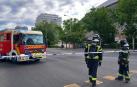 La rotura de una tubería de gas en unas obras del exterior del Bernabéu obliga a cortar la Castellana