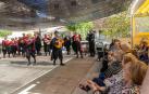 Actuación de los Tunantes de la Teba en una de las residencias de Tudela