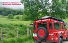 Imagen del rescate de una montañera lesionada en el camino a la ermita de Santa Marina en la Sierra de Urbasa.
