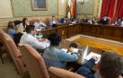 Instante del pleno del Ayuntamiento de Tudela celebrado este lunes
