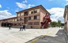 Vista de parte del patio del colegio público de Tafalla, las comarcales