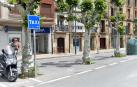 Vista de la parada de taxis, en la avenida de Sangüesa de Tafalla