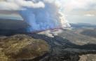 Vista de la erupción volcánica en la península de Reykjanes (suroeste de Islandia)