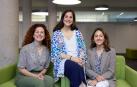 De izda a dhca: Maria Vasilj, María Lavilla y Úrsula Paiva, investigadoras de la UN, ayer en el Instituto de Cultura y Sociedad (ICS).