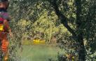 Medios de rescate y emergencia trabajaron en la búsqueda del menor que desapareció la tarde del jueves mientras se bañaba en el río Júcar, en el término de Alzira (Valencia)