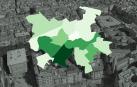 Gráfico del precio de los alquileres en los barrios de Pamplona