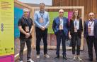 Xabier Ibáñez, Juan Manuel Gil, Yves Ugalde, Marta Morrás y Julio Cendal, este sábado en Baluarte