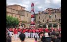Exhibición de castellers de La Colla Joves Xiquets de Valls en Huarte